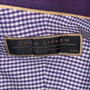 Jack Lipson Signature Mini Check Collared Shirt